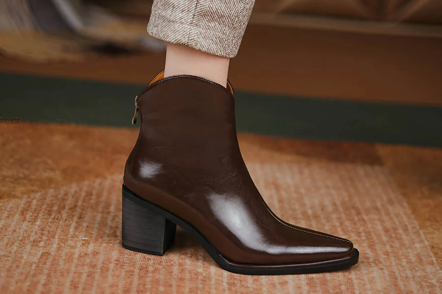 Stylish Women's Leather Booties