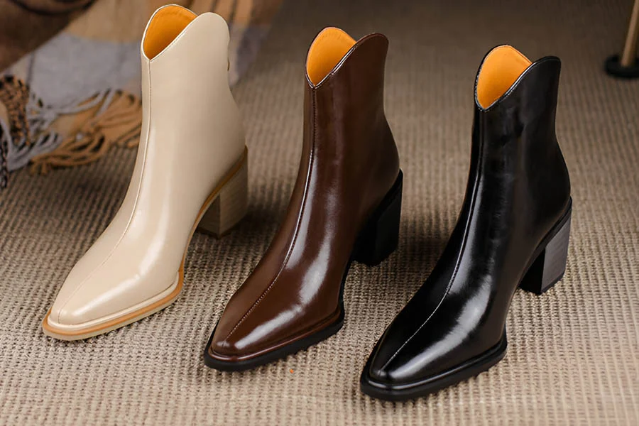 Stylish Women's Leather Booties